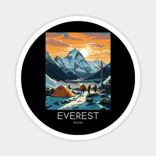 A Pop Art Travel Print of Mount Everest - Nepal Magnet